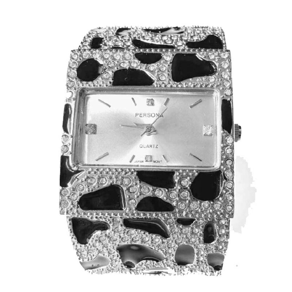 Women's Silver Metallic Cuff Watch